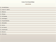 Tablet Screenshot of carneyfrostfuneralhome.com